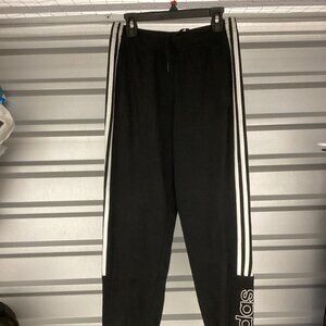 Adidas Logo Striped Athletic Track Jogger Sweat Pants